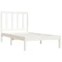 Estructura de cama madera maciza de pino blanca 100x200 cm de vidaXL, Camas y somieres - Ref: Foro24-3105151, Precio: 94,14 €...