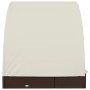 Tumbona 2 personas toldo redondo ratán PE marrón 211x112x140 cm de vidaXL, Tumbonas - Ref: Foro24-319653, Precio: 288,04 €
