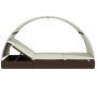 2-person sun lounger with round awning, brown PE rattan, 211x112x140 cm by vidaXL, Loungers - Ref: Foro24-319653, Price: 288,...