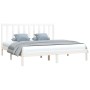 Solid white pine wood bed frame 200x200 cm by vidaXL, Beds and slatted bases - Ref: Foro24-3105181, Price: 134,53 €, Discount: %