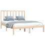 Solid pine wood bed frame 120x190 cm by vidaXL, Beds and slatted bases - Ref: Foro24-3105130, Price: 111,26 €, Discount: %