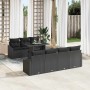 Conjunto de sofá de jardín 8 pcs Negro 100 x 55 x 73 cm