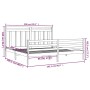 Bettgestell aus massivem, grauem Kiefernholz, 200 x 200 cm von vidaXL, Betten und Lattenroste - Ref: Foro24-3105337, Preis: 1...