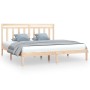 Solid wood bed frame 200x200 cm by vidaXL, Beds and slatted bases - Ref: Foro24-3105270, Price: 129,01 €, Discount: %