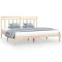 Solid wood bed frame 200x200 cm by vidaXL, Beds and slatted bases - Ref: Foro24-3105270, Price: 127,51 €, Discount: %