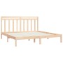 Solid wood bed frame 200x200 cm by vidaXL, Beds and slatted bases - Ref: Foro24-3105270, Price: 129,01 €, Discount: %