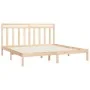 Solid wood bed frame 200x200 cm by vidaXL, Beds and slatted bases - Ref: Foro24-3105270, Price: 127,51 €, Discount: %