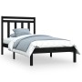 Estructura de cama madera maciza negro 100x200 cm de vidaXL, Camas y somieres - Ref: Foro24-3105244, Precio: 121,88 €, Descue...