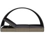 2-person sun lounger with round awning PE rattan gray 211x112x140 cm by vidaXL, Loungers - Ref: Foro24-319655, Price: 282,63 ...