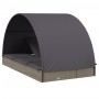2-person sun lounger with round awning PE rattan gray 211x112x140 cm by vidaXL, Loungers - Ref: Foro24-319655, Price: 282,63 ...
