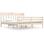 Solid wood bed frame 200x200 cm by vidaXL, Beds and slatted bases - Ref: Foro24-3105335, Price: 144,18 €, Discount: %