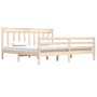 Solid wood bed frame 200x200 cm by vidaXL, Beds and slatted bases - Ref: Foro24-3105335, Price: 144,18 €, Discount: %