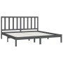 Estructura de cama de madera maciza de pino gris 200x200 cm de vidaXL, Camas y somieres - Ref: Foro24-3105182, Precio: 155,17...