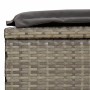 2-person sun lounger with round awning PE rattan gray 211x112x140 cm by vidaXL, Loungers - Ref: Foro24-319655, Price: 282,63 ...