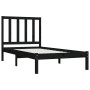 Estructura de cama madera maciza de pino negra 100x200 cm de vidaXL, Camas y somieres - Ref: Foro24-3105154, Precio: 117,88 €...