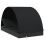 2-person sun lounger with round black PE rattan awning 211x112x140 cm by vidaXL, Loungers - Ref: Foro24-319656, Price: 284,18...