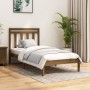 Honey brown solid wood bed frame 100x200 cm by vidaXL, Beds and slatted bases - Ref: Foro24-3105243, Price: 103,98 €, Discoun...