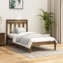 Honey brown solid wood bed frame 100x200 cm by vidaXL, Beds and slatted bases - Ref: Foro24-3105243, Price: 102,61 €, Discoun...
