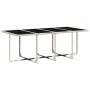 Set comedor jardín y cojines 13 pzas ratán sintético gris claro