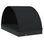 2-person sun lounger with round black PE rattan awning 211x112x140 cm by vidaXL, Loungers - Ref: Foro24-319656, Price: 284,18...