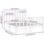 Schwarzer Massivholzbettrahmen 140x190 cm von vidaXL, Betten und Lattenroste - Ref: Foro24-3105209, Preis: 172,30 €, Rabatt: %