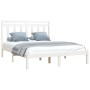 Solid white pine wood bed frame 160x200 cm by vidaXL, Beds and slatted bases - Ref: Foro24-3105261, Price: 128,59 €, Discount: %