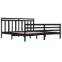 Bettgestell aus massivem schwarzem Kiefernholz, 200 x 200 cm von vidaXL, Betten und Lattenroste - Ref: Foro24-3105339, Preis:...