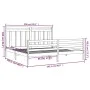Bettgestell aus massivem schwarzem Kiefernholz, 200 x 200 cm von vidaXL, Betten und Lattenroste - Ref: Foro24-3105339, Preis:...