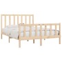 Solid wood bed frame 140x190 cm by vidaXL, Beds and slatted bases - Ref: Foro24-3105205, Price: 124,04 €, Discount: %