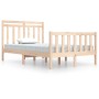 Solid wood bed frame 120x190 cm by vidaXL, Beds and slatted bases - Ref: Foro24-3105350, Price: 115,72 €, Discount: %