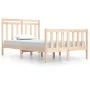 Solid wood bed frame 120x190 cm by vidaXL, Beds and slatted bases - Ref: Foro24-3105350, Price: 114,26 €, Discount: %