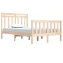 Solid wood bed frame 120x190 cm by vidaXL, Beds and slatted bases - Ref: Foro24-3105350, Price: 115,72 €, Discount: %