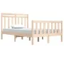 Solid wood bed frame 120x190 cm by vidaXL, Beds and slatted bases - Ref: Foro24-3105350, Price: 114,26 €, Discount: %