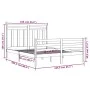 Estructura de cama de madera maciza de pino blanca 160x200 cm de vidaXL, Camas y somieres - Ref: Foro24-3105326, Precio: 141,...