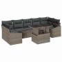 Conjunto de sofá de jardín 8 pcs Gris 100 x 55 x 73 cm