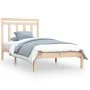 Estructura de cama madera maciza de pino 90x200 cm de vidaXL, Camas y somieres - Ref: Foro24-3105235, Precio: 81,63 €, Descue...