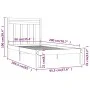 Estructura de cama madera maciza de pino 90x200 cm de vidaXL, Camas y somieres - Ref: Foro24-3105235, Precio: 81,63 €, Descue...