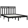 Black solid wood bed frame 140x190 cm by vidaXL, Beds and slatted bases - Ref: Foro24-3105234, Price: 159,62 €, Discount: %