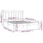Black solid wood bed frame 140x190 cm by vidaXL, Beds and slatted bases - Ref: Foro24-3105234, Price: 157,58 €, Discount: %