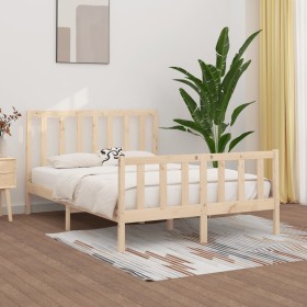 Bettgestell aus Massivholz 120x190 cm von vidaXL, Betten und Lattenroste - Ref: Foro24-3105195, Preis: 112,58 €, Rabatt: %