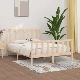 Solid wood bed frame 120x190 cm by vidaXL, Beds and slatted bases - Ref: Foro24-3105195, Price: 111,14 €, Discount: %