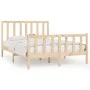 Solid wood bed frame 120x190 cm by vidaXL, Beds and slatted bases - Ref: Foro24-3105195, Price: 111,14 €, Discount: %