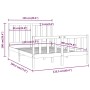 Solid wood bed frame 120x190 cm by vidaXL, Beds and slatted bases - Ref: Foro24-3105195, Price: 112,49 €, Discount: %