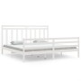 Weißer Massivholzbettrahmen 200x200 cm von vidaXL, Betten und Lattenroste - Ref: Foro24-3105336, Preis: 156,33 €, Rabatt: %
