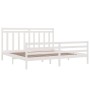 Weißer Massivholzbettrahmen 200x200 cm von vidaXL, Betten und Lattenroste - Ref: Foro24-3105336, Preis: 156,33 €, Rabatt: %