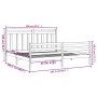 Weißer Massivholzbettrahmen 200x200 cm von vidaXL, Betten und Lattenroste - Ref: Foro24-3105336, Preis: 156,33 €, Rabatt: %