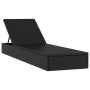 Tumbona 1 ud con cojín ratán sintético negro 201x55x62 cm de vidaXL, Tumbonas - Ref: Foro24-319632, Precio: 144,72 €, Descuen...