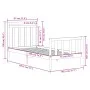 Black single solid wood bed frame 75x190 cm by vidaXL, Beds and slatted bases - Ref: Foro24-3105344, Price: 120,46 €, Discoun...