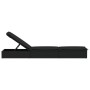 Tumbona 1 ud con cojín ratán sintético negro 201x55x62 cm de vidaXL, Tumbonas - Ref: Foro24-319632, Precio: 144,72 €, Descuen...