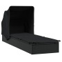 Tumbona con toldo plegable ratán sintético negro 213x63x97cm de vidaXL, Tumbonas - Ref: Foro24-319640, Precio: 146,70 €, Desc...